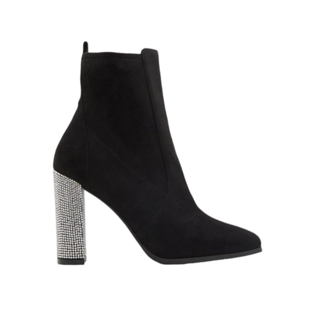 Aldo Aurla Black Ankle Boot Sparkle Rhinestone Heel Size 8 NWT $140 MSRP